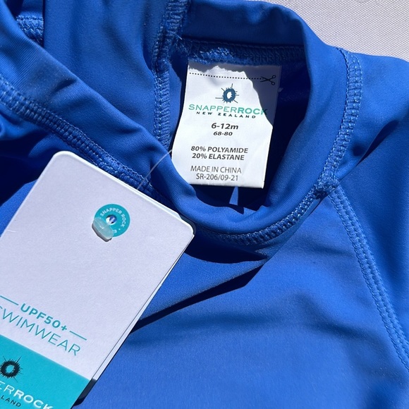 NWT Snapper Rock Rashguard Top
Short Sleeve Navy Blue Size 6-12 mos - Picture 5 of 7